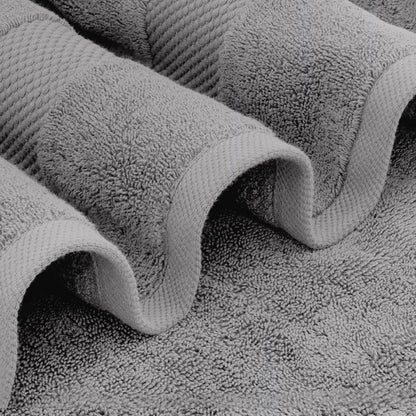 Drap de bain surdimensionné en coton blanc classique de luxe 35 x 70 cm - Lot de 2