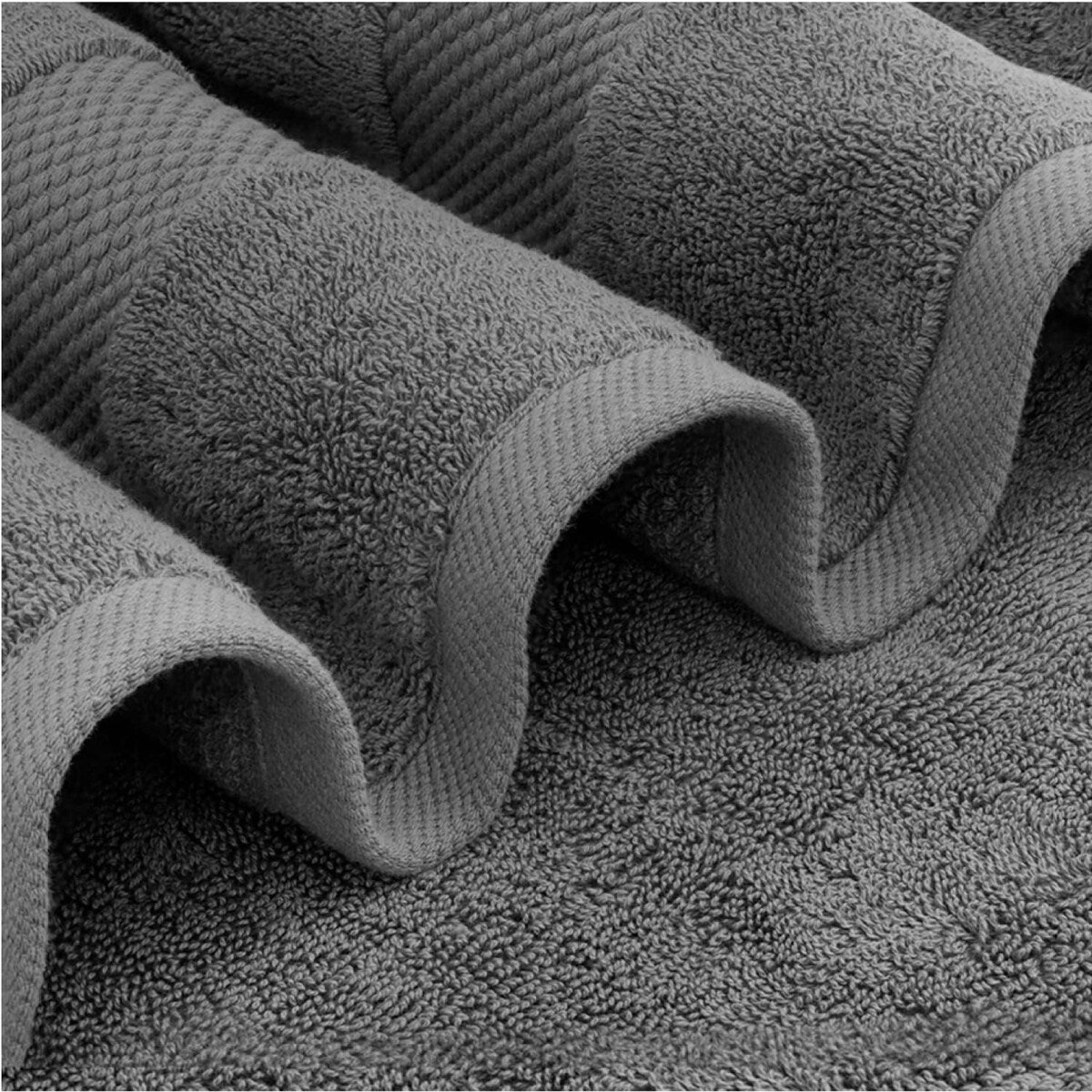 Drap de bain surdimensionné en coton blanc classique de luxe 35 x 70 cm - Lot de 2