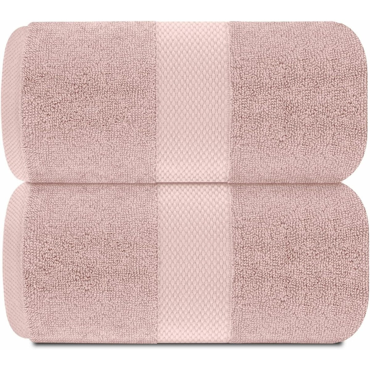 Drap de bain surdimensionné en coton blanc classique de luxe 35 x 70 cm - Lot de 2