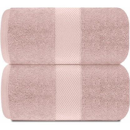 Drap de bain surdimensionné en coton blanc classique de luxe 35 x 70 cm - Lot de 2