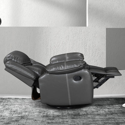 Fauteuil inclinable chauffant et massant en cuir durable à siège large
