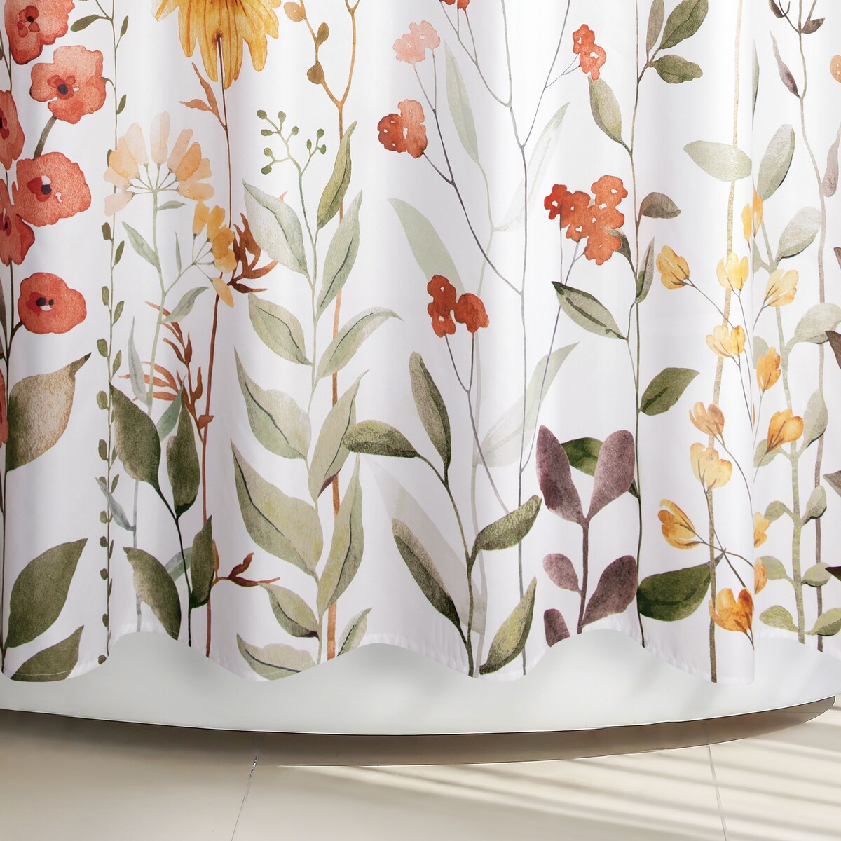 Rideau de douche en tissu polyester imprimé Wild Garden 70 x 72