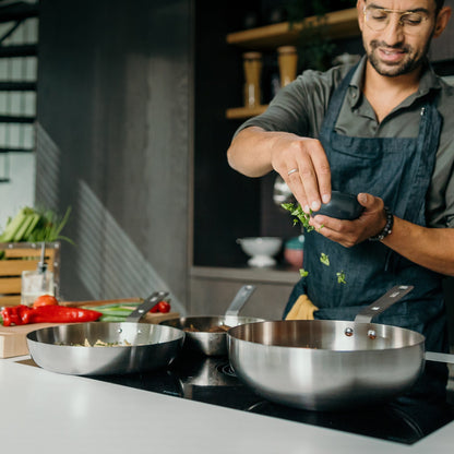 Wok en acier inoxydable Skottsberg de 28 cm