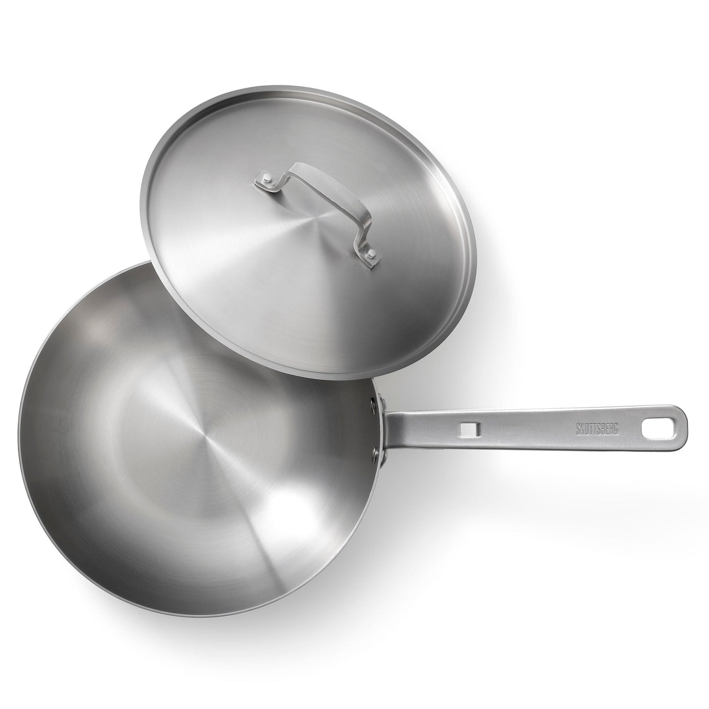 Wok en acier inoxydable Skottsberg de 28 cm