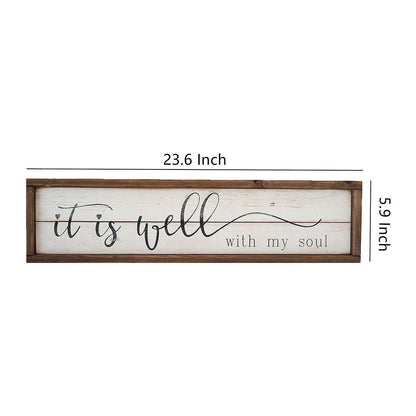 Panneau mural en bois avec citations