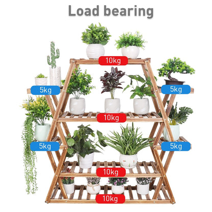 Support de jardin en bois pour plantes de grande taille, échelle pour intérieur et extérieur, étagères pour jardinières