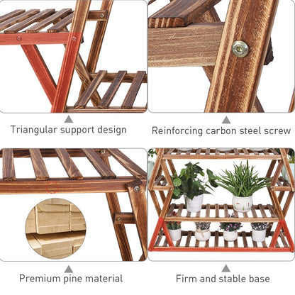 Support de jardin en bois pour plantes de grande taille, échelle pour intérieur et extérieur, étagères pour jardinières