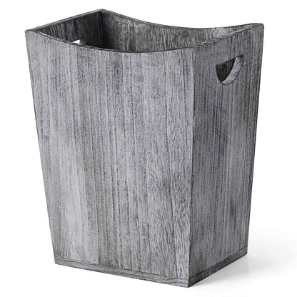 Poubelle en bois, corbeille à papier de style ferme rustique