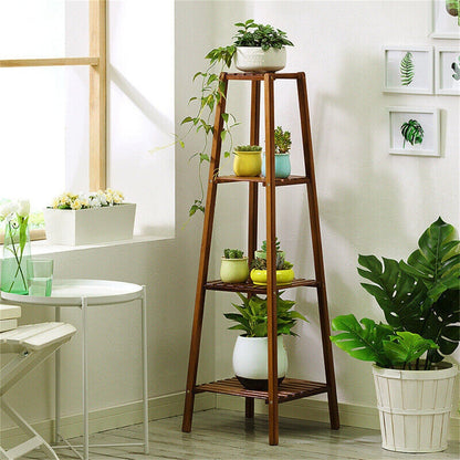 Support de fleurs en bois, cadre pour plantes, étagère à pots à plusieurs niveaux pour balcon