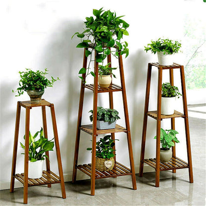 Support de fleurs en bois, cadre pour plantes, étagère à pots à plusieurs niveaux pour balcon