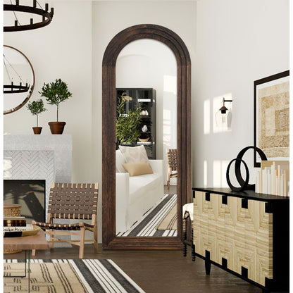 Miroir mural en bois de style échelle - 64 x 21 cm