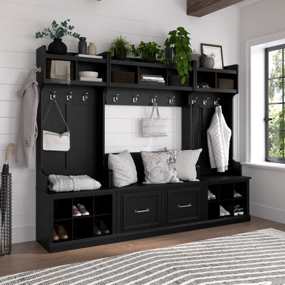 Porte-manteau mural Woodland 40 W avec étagère par Bush Furniture