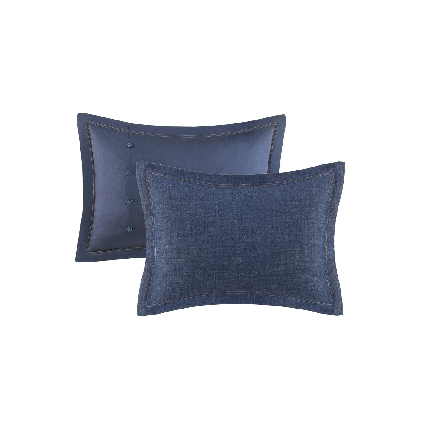 Parure de couette surdimensionnée et rembourrée en denim bleu Woolrich Perry