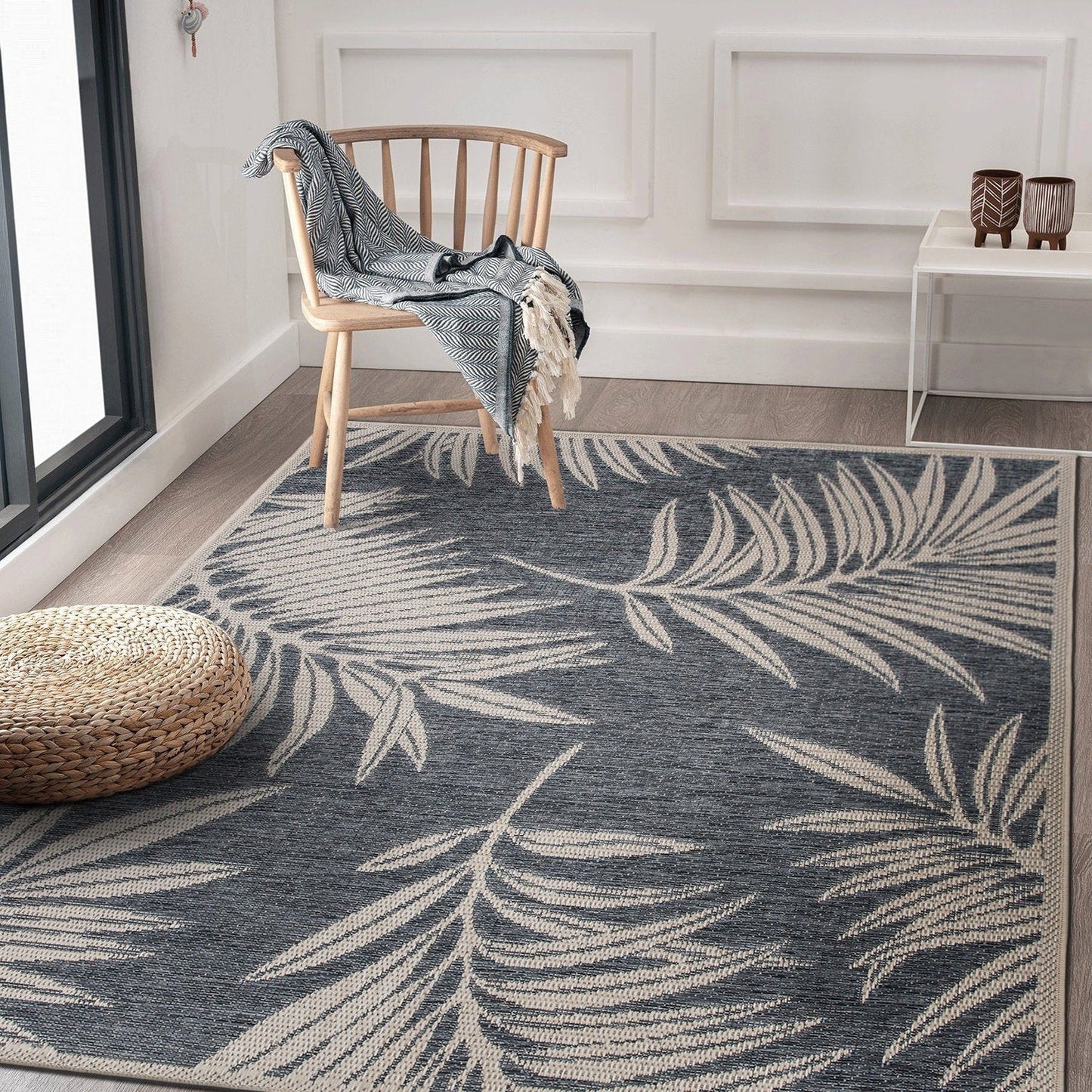 Tapis d'intérieur/extérieur à motif floral contemporain World Rug Gallery