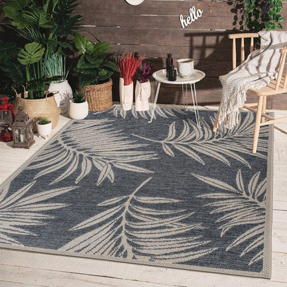 Tapis d'intérieur/extérieur à motif floral contemporain World Rug Gallery
