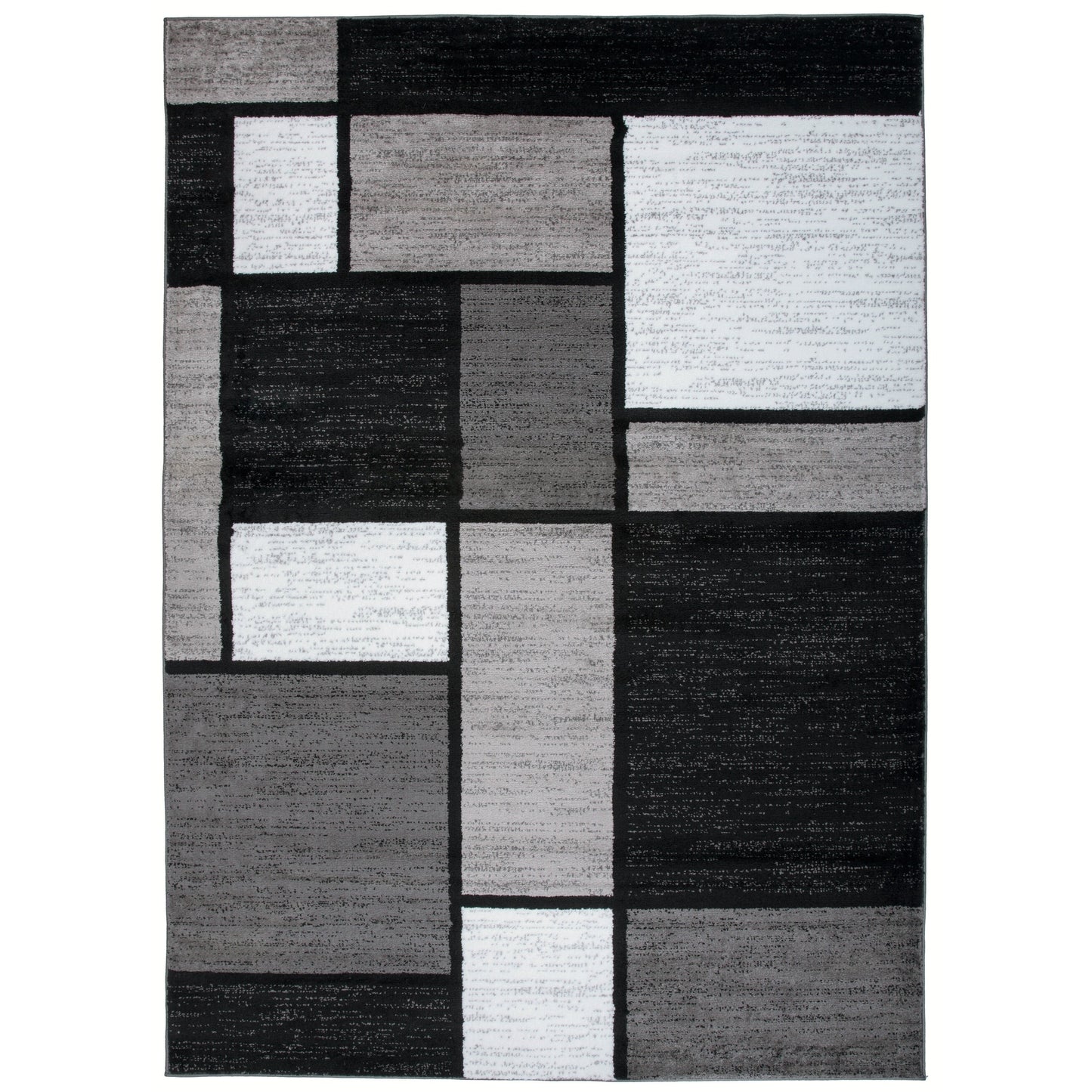 Tapis contemporain moderne à blocs de couleurs en boîte de la World Rug Gallery