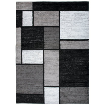 Tapis contemporain moderne à blocs de couleurs en boîte de la World Rug Gallery