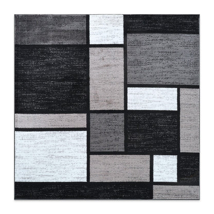 Tapis contemporain moderne à blocs de couleurs en boîte de la World Rug Gallery
