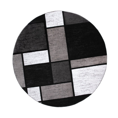 Tapis contemporain moderne à blocs de couleurs en boîte de la World Rug Gallery