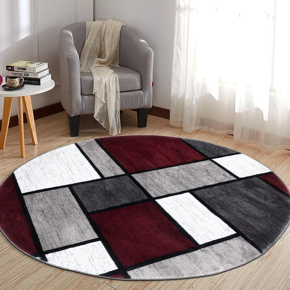 Tapis contemporain moderne à blocs de couleurs en boîte de la World Rug Gallery