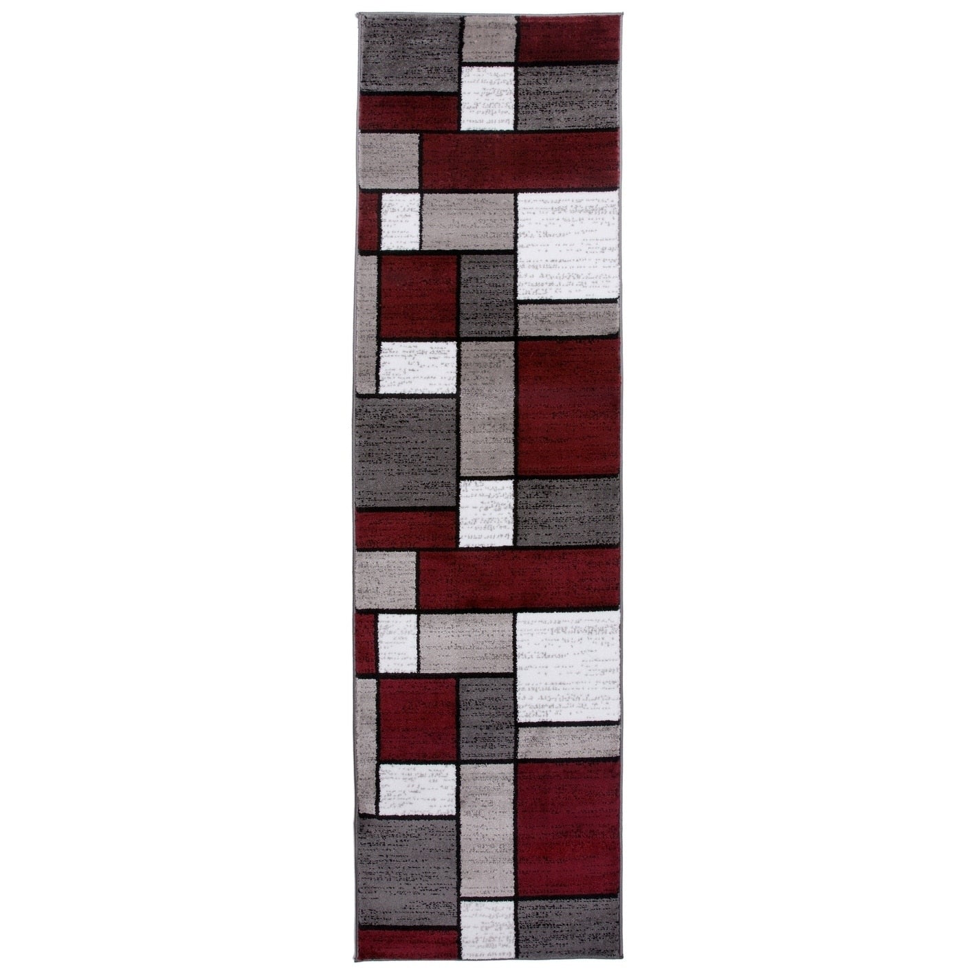 Tapis contemporain moderne à blocs de couleurs en boîte de la World Rug Gallery