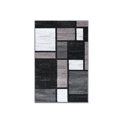 Tapis contemporain moderne à blocs de couleurs en boîte de la World Rug Gallery