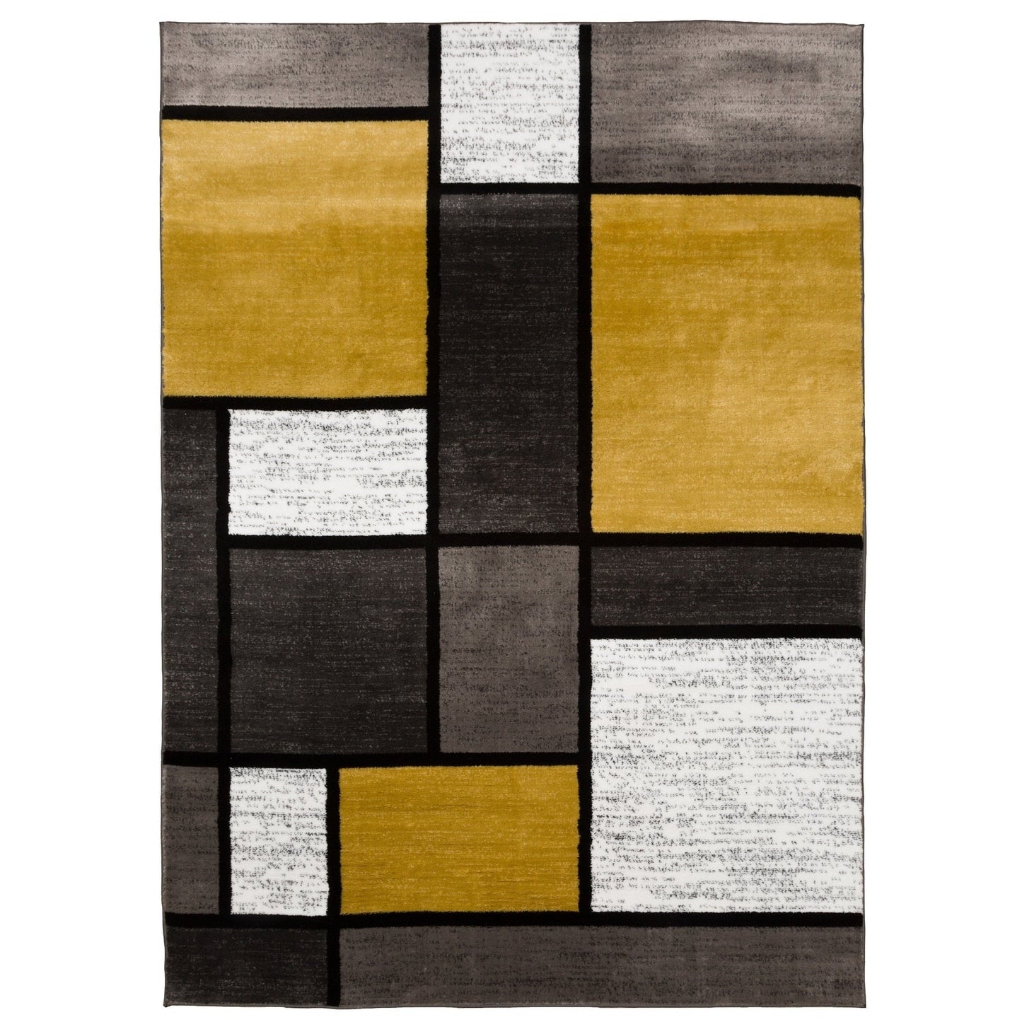 Tapis contemporain moderne à blocs de couleurs en boîte de la World Rug Gallery