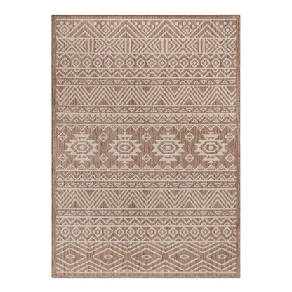 Tapis d'intérieur/extérieur texturé à motif géométrique bohème vieilli World Rug Gallery