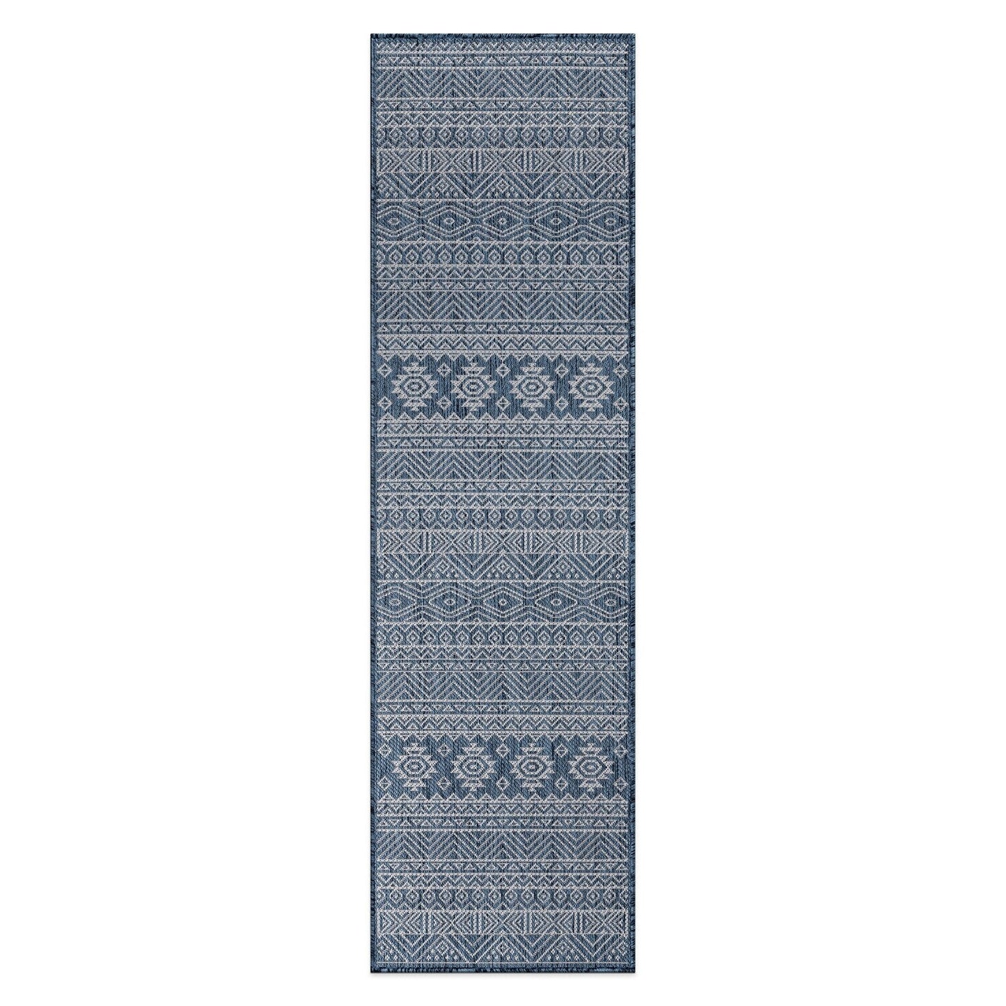 Tapis d'intérieur/extérieur texturé à motif géométrique bohème vieilli World Rug Gallery