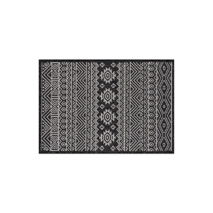 Tapis d'intérieur/extérieur texturé à motif géométrique bohème vieilli World Rug Gallery