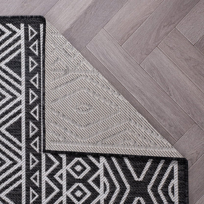 Tapis d'intérieur/extérieur texturé à motif géométrique bohème vieilli World Rug Gallery