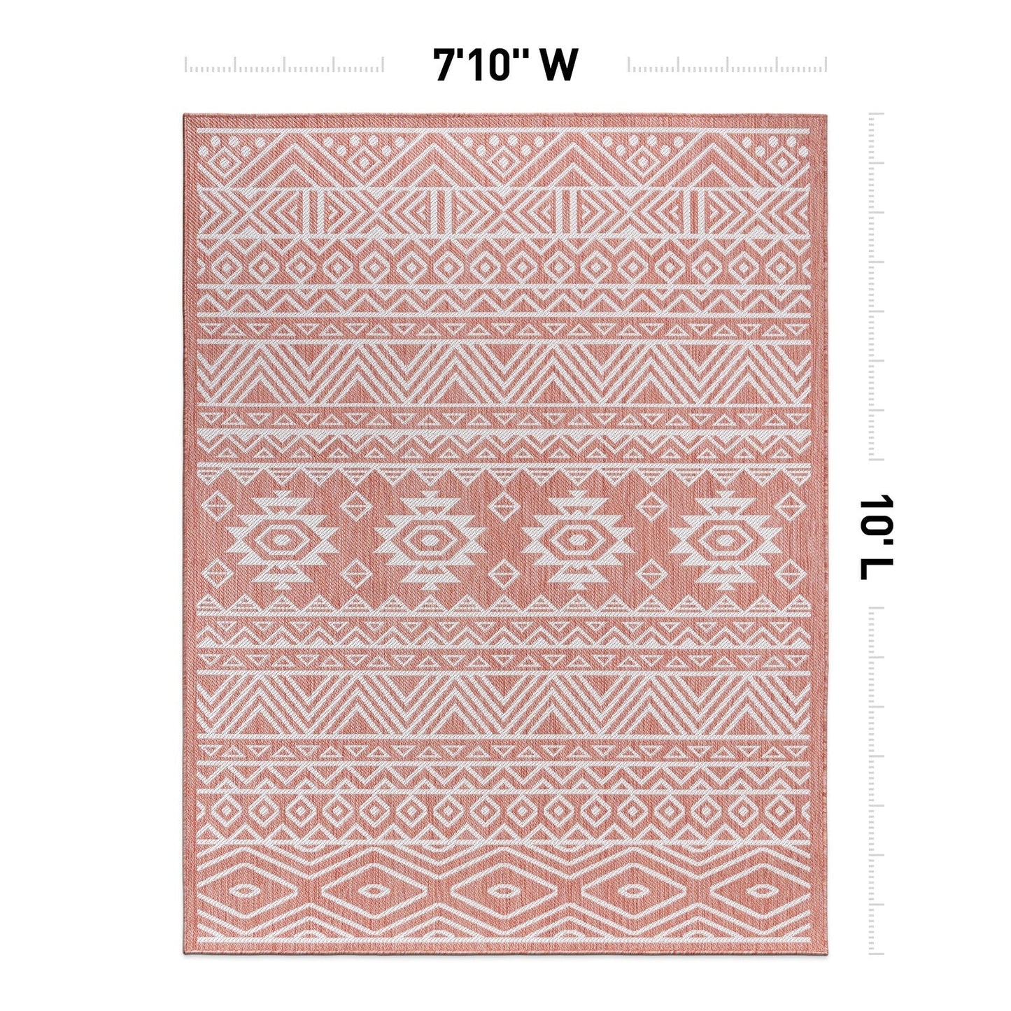 Tapis d'intérieur/extérieur texturé à motif géométrique bohème vieilli World Rug Gallery