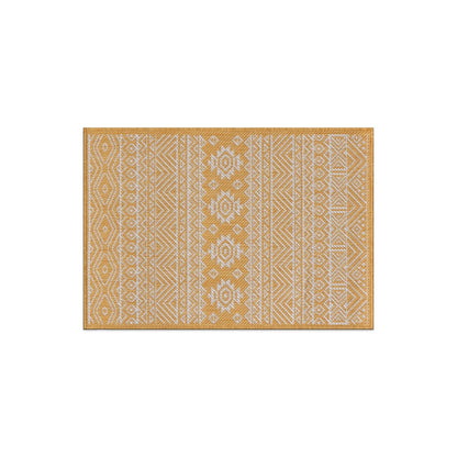 Tapis d'intérieur/extérieur texturé à motif géométrique bohème vieilli World Rug Gallery