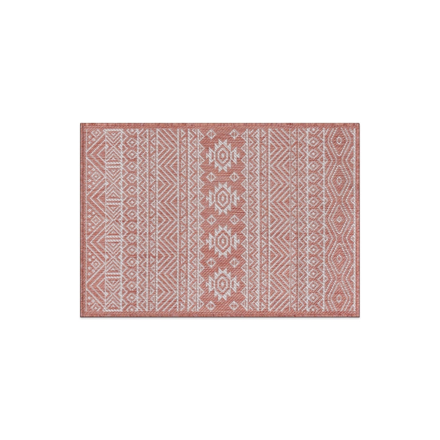 Tapis d'intérieur/extérieur texturé à motif géométrique bohème vieilli World Rug Gallery