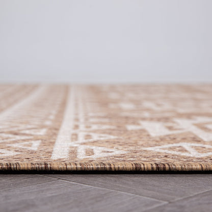 Tapis d'intérieur/extérieur texturé à motif géométrique bohème vieilli World Rug Gallery