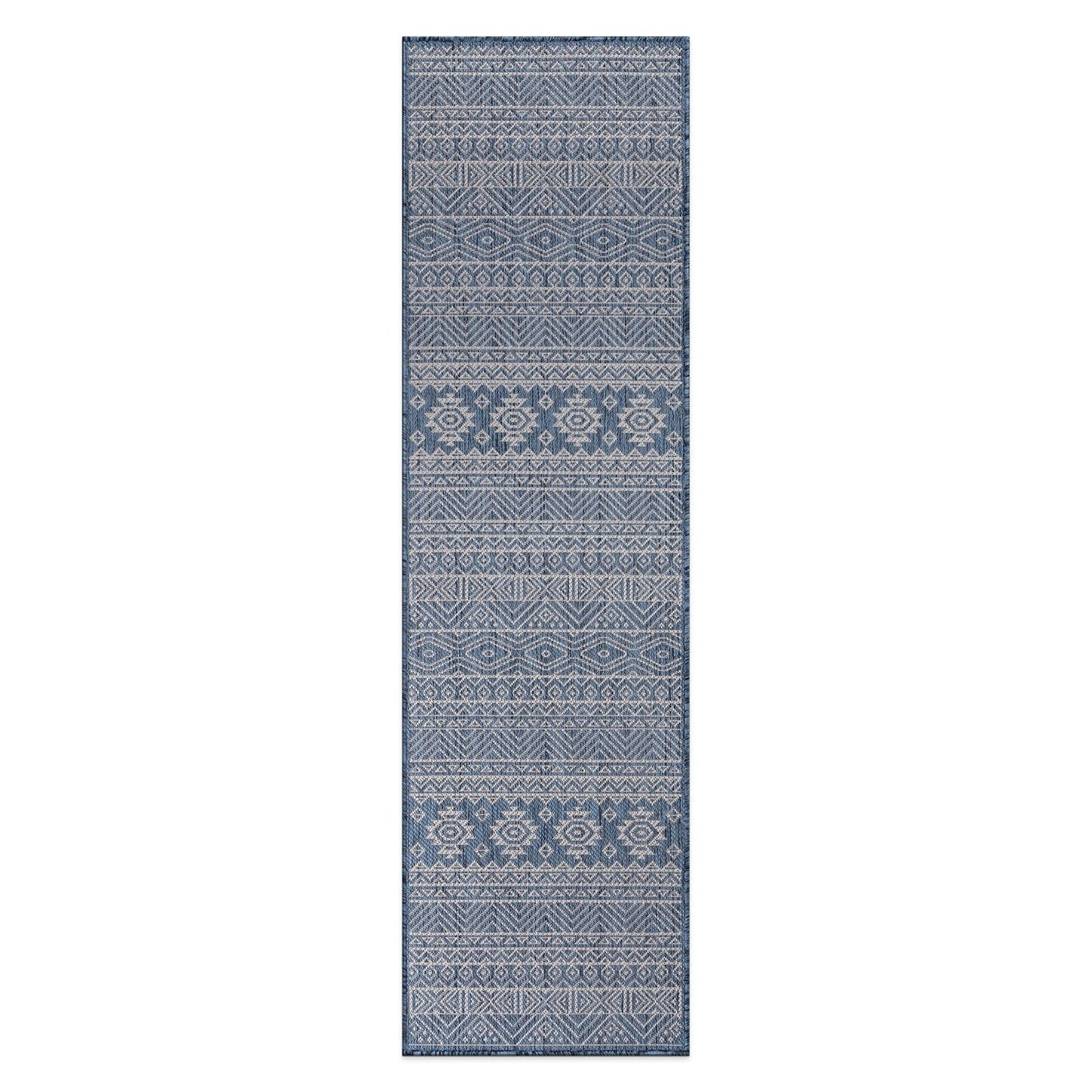 Tapis d'intérieur/extérieur texturé à motif géométrique bohème vieilli World Rug Gallery