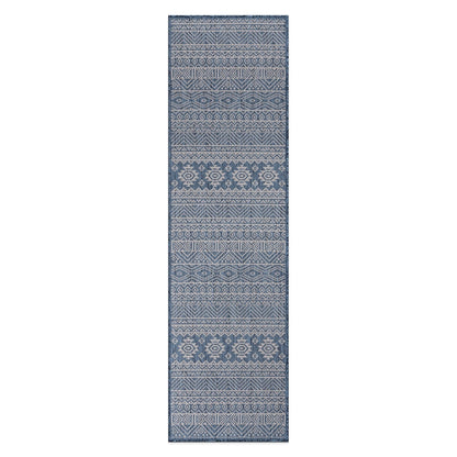 Tapis d'intérieur/extérieur texturé à motif géométrique bohème vieilli World Rug Gallery