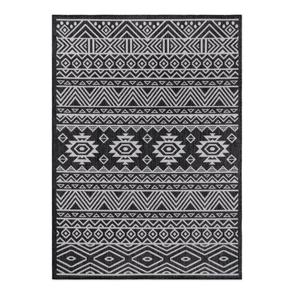 Tapis d'intérieur/extérieur texturé à motif géométrique bohème vieilli World Rug Gallery