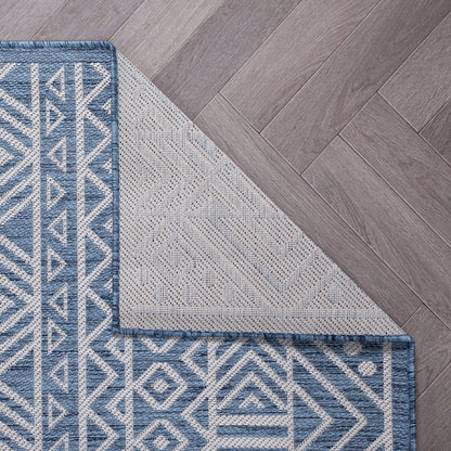 Tapis d'intérieur/extérieur texturé à motif géométrique bohème vieilli World Rug Gallery