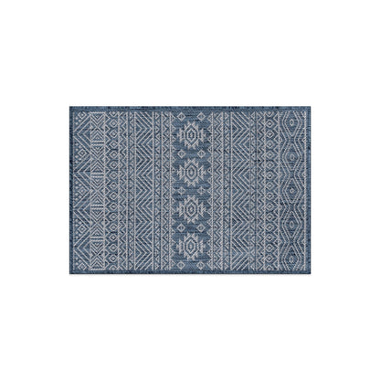 Tapis d'intérieur/extérieur texturé à motif géométrique bohème vieilli World Rug Gallery