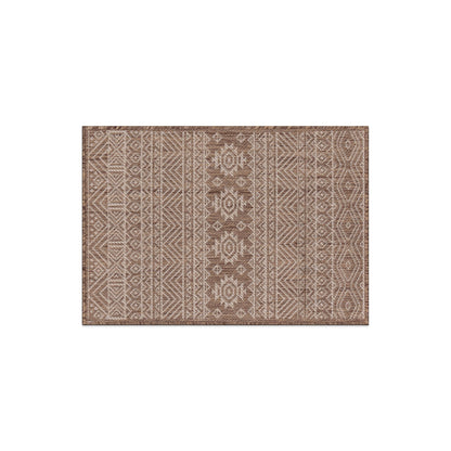 Tapis d'intérieur/extérieur texturé à motif géométrique bohème vieilli World Rug Gallery