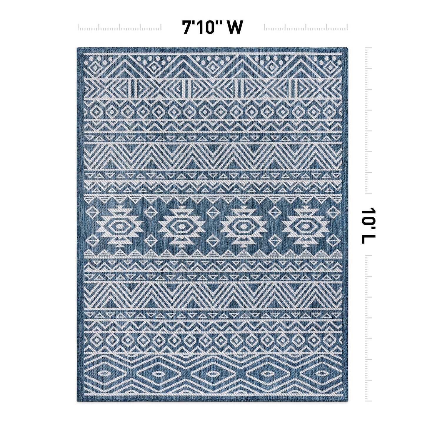 Tapis d'intérieur/extérieur texturé à motif géométrique bohème vieilli World Rug Gallery