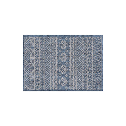 Tapis d'intérieur/extérieur texturé à motif géométrique bohème vieilli World Rug Gallery