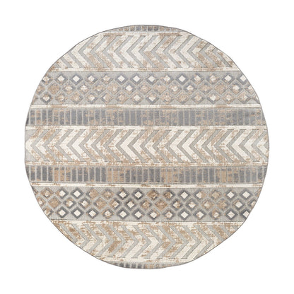 Tapis d'intérieur/extérieur géométrique vieilli World Rug Gallery