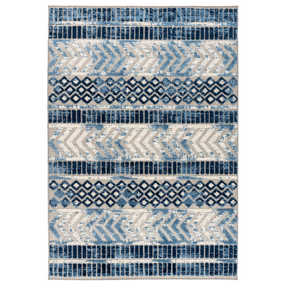Tapis d'intérieur/extérieur géométrique vieilli World Rug Gallery