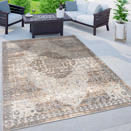 Tapis traditionnel d'intérieur/extérieur vieilli World Rug Gallery