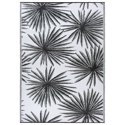 Tapis d'extérieur réversibles en plastique recyclé à motifs floraux tropicaux de la World Rug Gallery