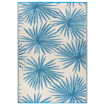 Tapis d'extérieur réversibles en plastique recyclé à motifs floraux tropicaux de la World Rug Gallery