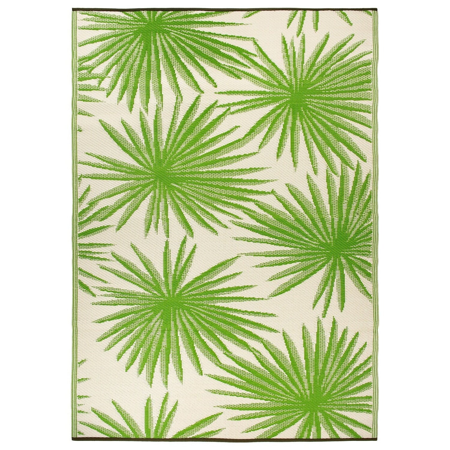 Tapis d'extérieur réversibles en plastique recyclé à motifs floraux tropicaux de la World Rug Gallery
