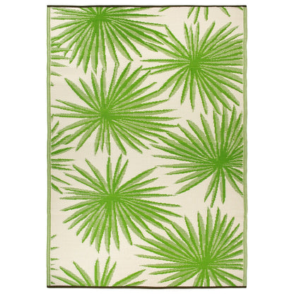 Tapis d'extérieur réversibles en plastique recyclé à motifs floraux tropicaux de la World Rug Gallery